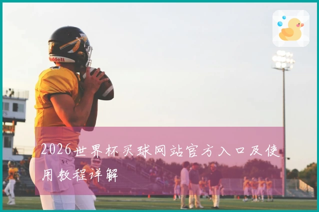 2026世界杯买球网站官方入口及使用教程详解